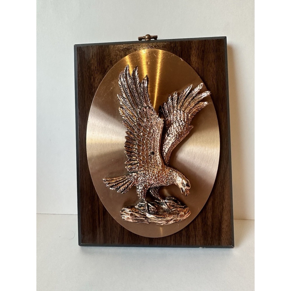 VINTAGE A&F Coppercraft Guild Eagle Wall Hanging Plaque‎ Wildlife Decor Cabin